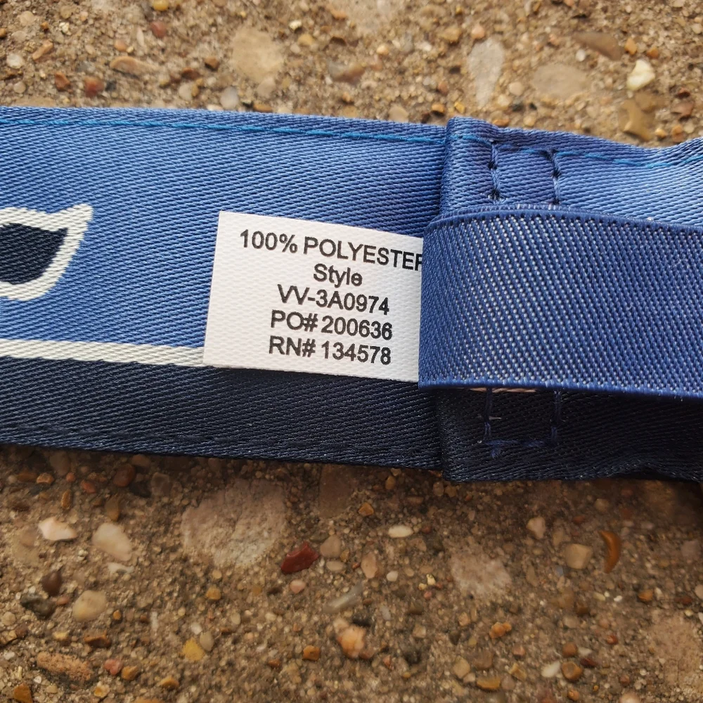 Vineyard Vines Blue Whale D Ring Youth Belt XL